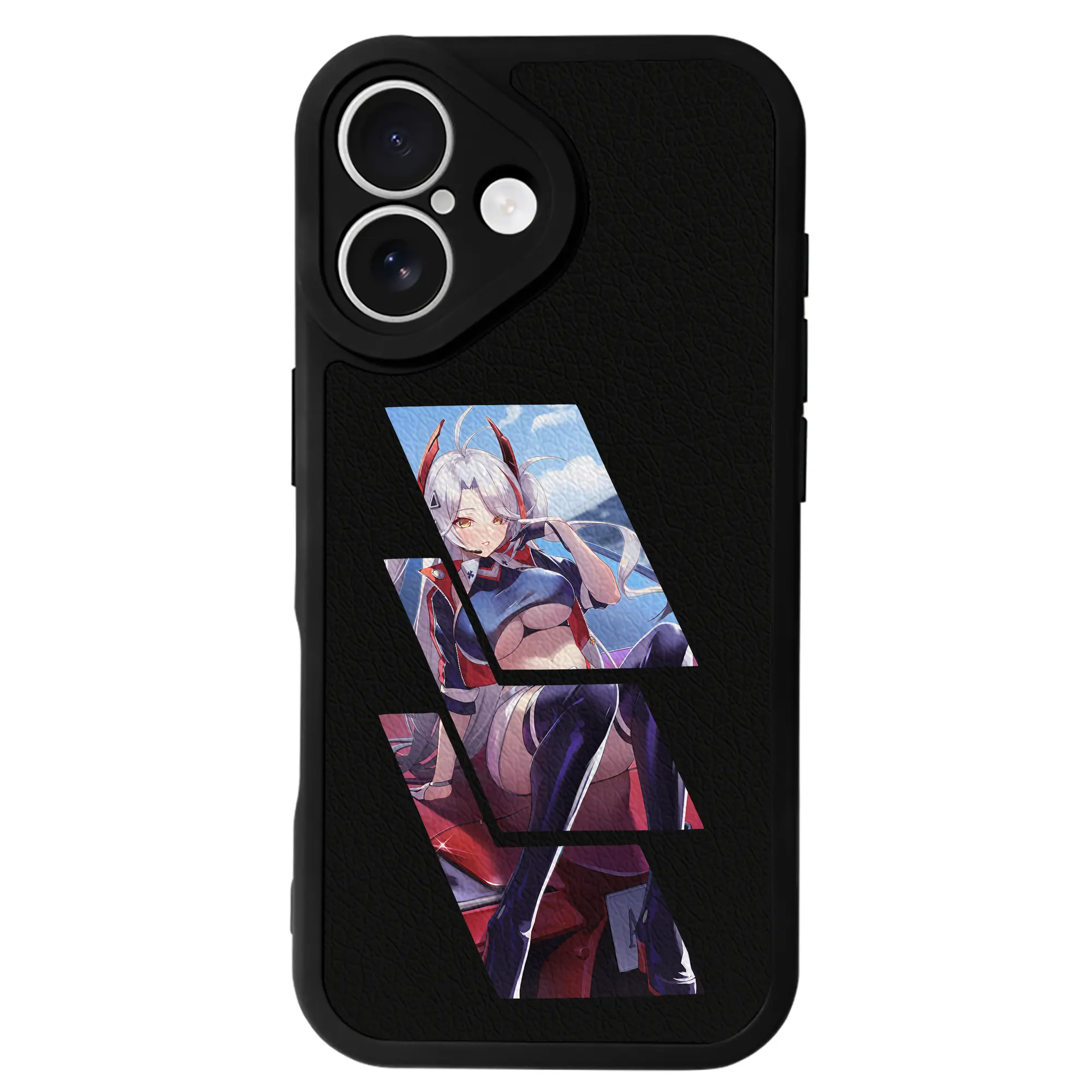 アズールレーン グッズ,プリンツ・オイゲン - IPhone 16シリーズ対応 ・ シリコンスマホケース ・ レザー調 ・ 高精度フィット ・ 耐衝撃 ・ ワイヤレス充電対応 ・ 精密カット